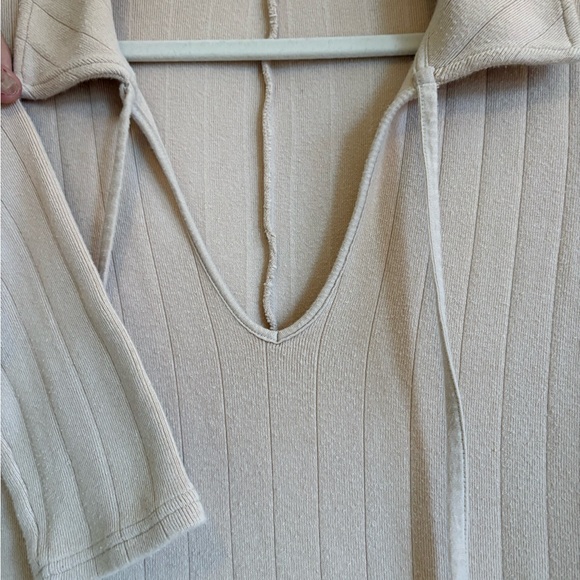 FREE PEOPLE Boho Lazy Days Body-con Maxi Dress in Creamy Cotton Spandex Rib Knit - Picture 10 of 13